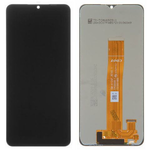 Дисплей для Samsung A12 / Samsung M12 в сборе без рамки черный Оригинал