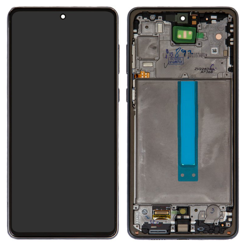 Дисплей для Samsung A73 5G (A736B) в сборе с рамкой черный OLED Full size