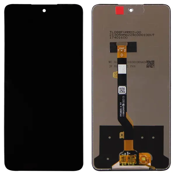 Дисплей для Tecno Camon 19 Neo / Tecno Camon 18 / Tecno Camon 18P / Tecno Camon 18T / Tecno Camon 17P в сборе без рамки черный Оригинал