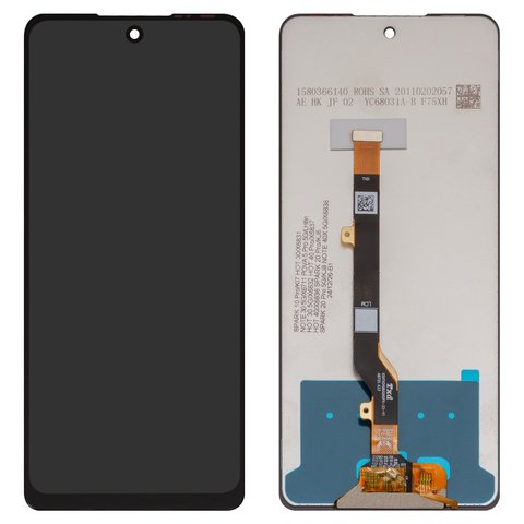 Дисплей для Tecno Spark 10 Pro / Tecno Pova 5 / Tecno Pova 5 Pro 5G / Tecno Pova 6 Neo / Tecno Pova 7 Neo / Tecno Spark 20 Pro / Infinix Note 30 4G / Infinix Note 30 5G / Infinix Hot 30 / Infinix Hot 40 / Infinix Hot 40 Pro в сборе без рамки черный Оригин