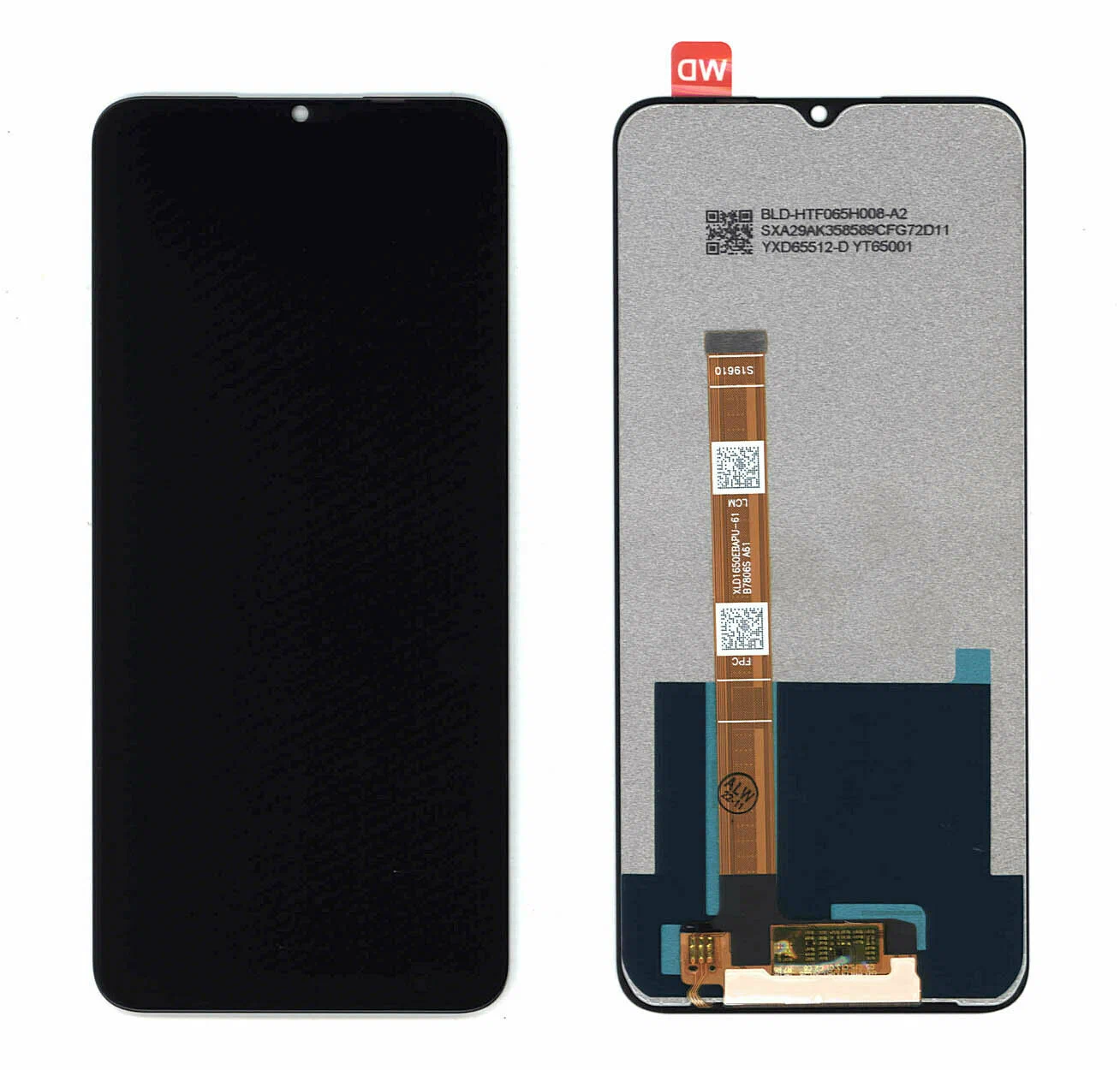 Дисплей для Realme C21Y / Realme C25Y в сборе без рамки черный Оригинал
