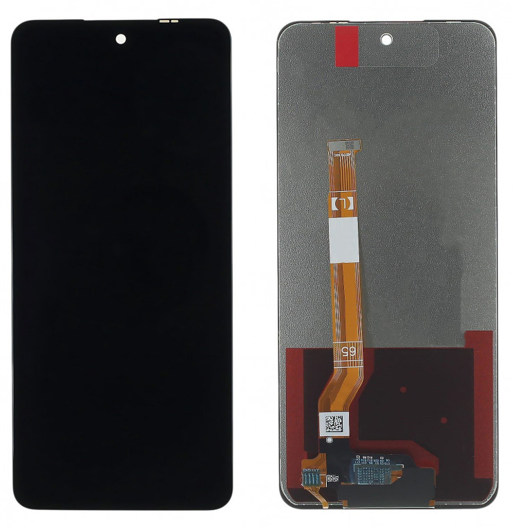 Дисплей для Realme C65 / Realme 12X 5G / OPPO A60 / Realme Narzo N65 в сборе без рамки черный Оригинал